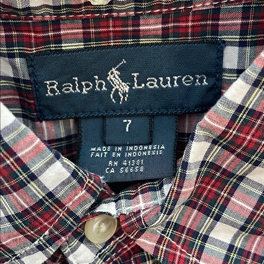 RALPH LAUREN Boys Button Down Shirt Size 7